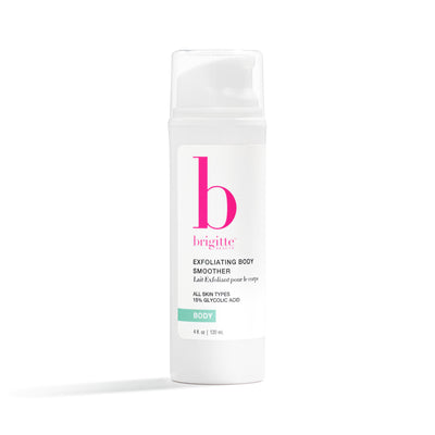 A silky, exfoliating body lotion with alpha-hydroxy rich Glycolic Acid, Aloe Vera Extract, and Vitamin E to smoothen and refine skin texture. 