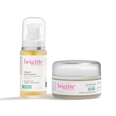 This unique set of serum and moisturizer is designed for mature and dehydrated skin fighting the first signs of aging 